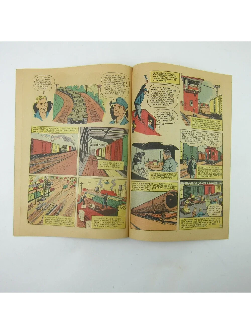 Railroad Comic Book Railroads Deliver the Goods Trains Promotional Vintage 1954